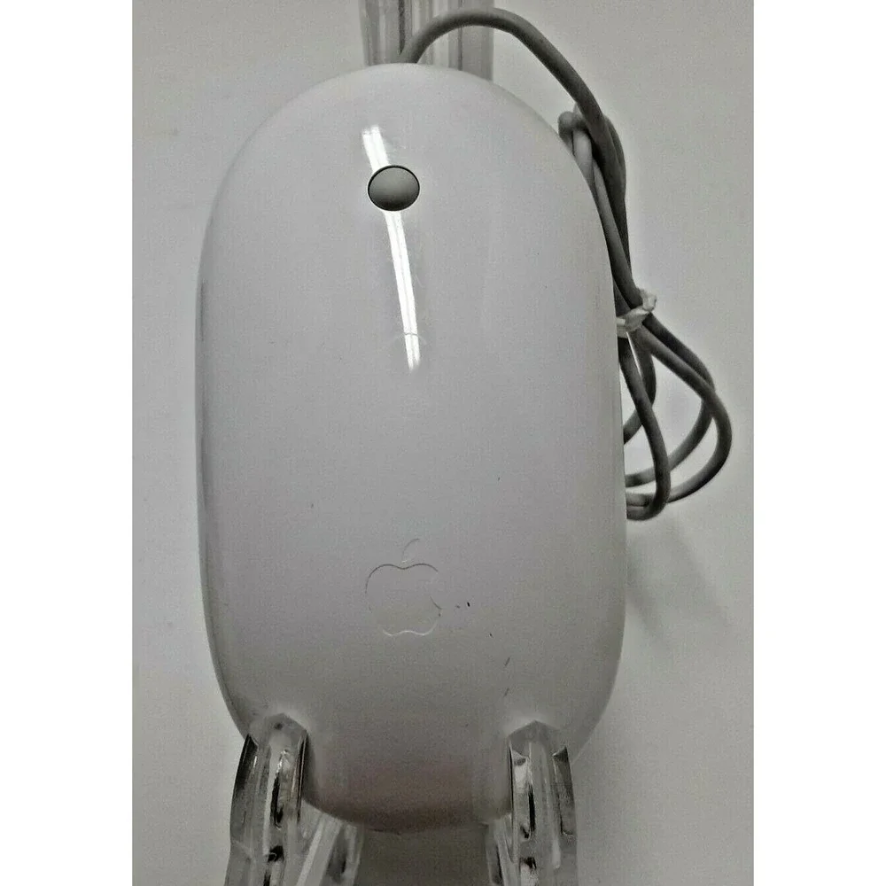 Apple Mighty Mouse A1152 USB Wired Optical Mouse‎ White EMC 2058
